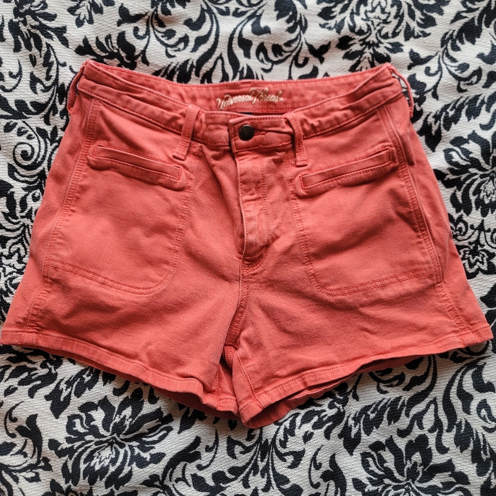 Target Universal Thread High Rise Shorts - Red Coral